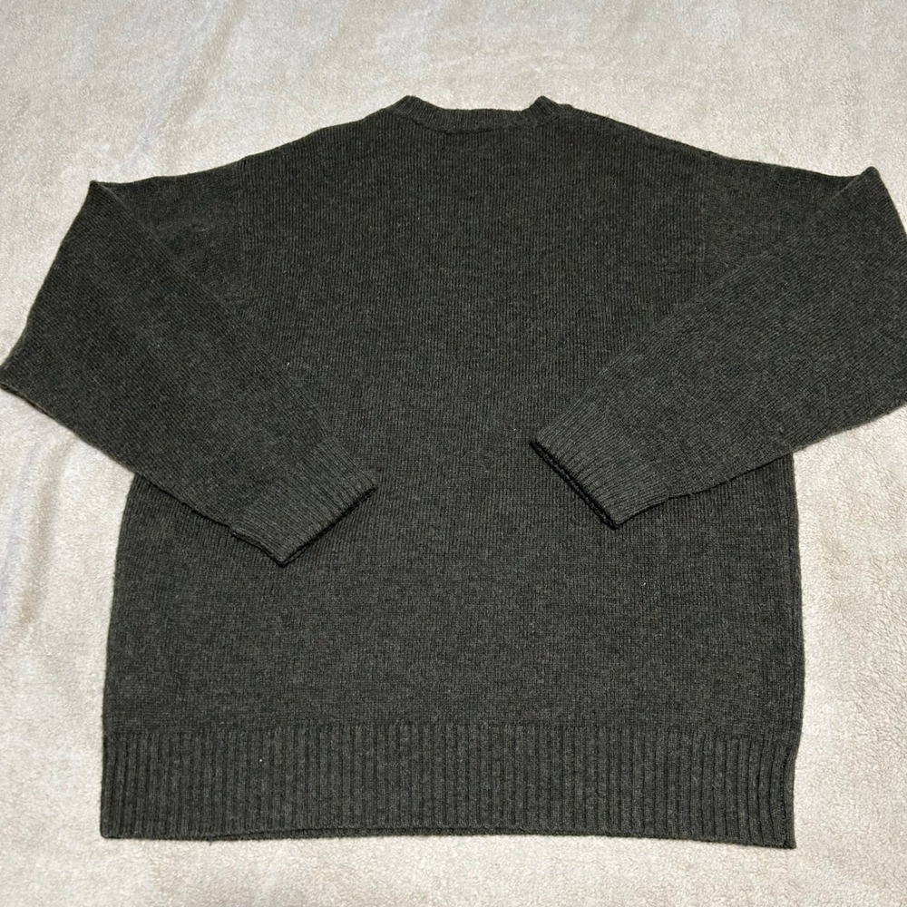 Pendleton Sweater Mens XL Grey Washable Wool Crew Neck - Picture 3 of 8